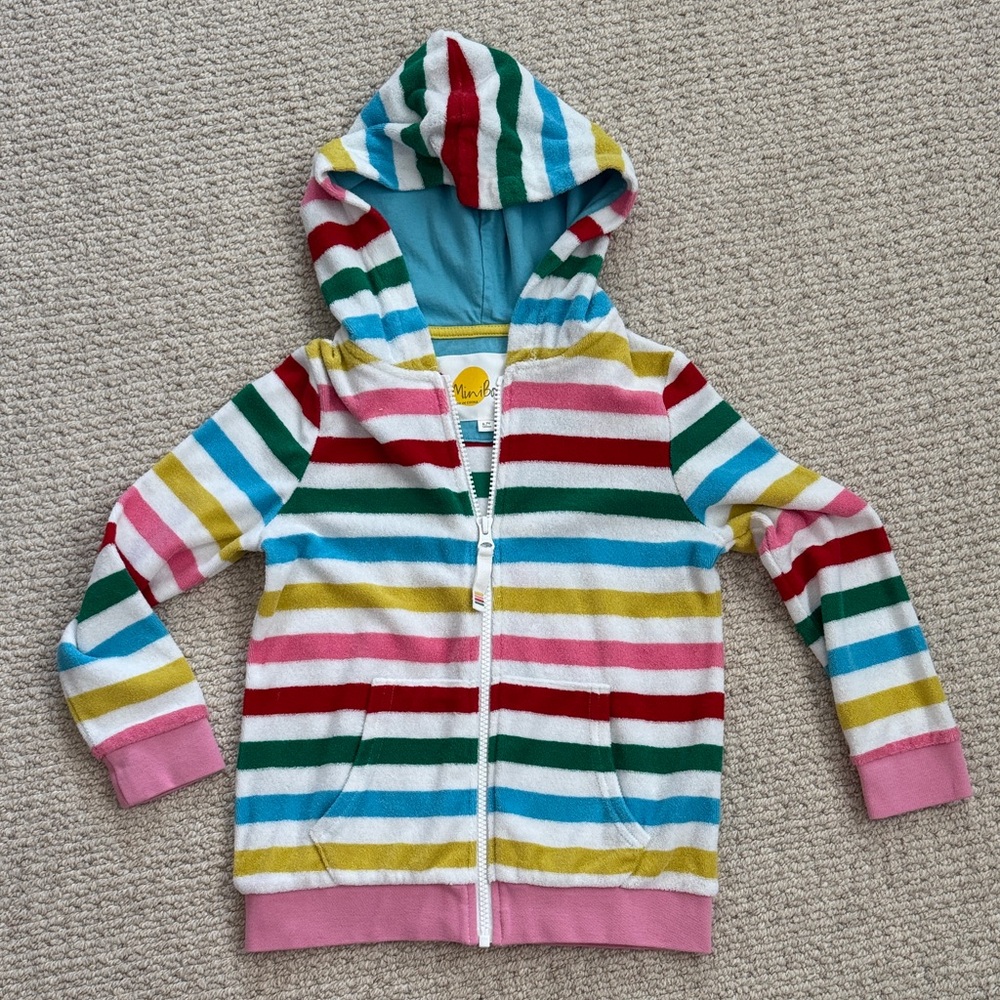 6-7 Mini Boden Colorful Terry Hoodie